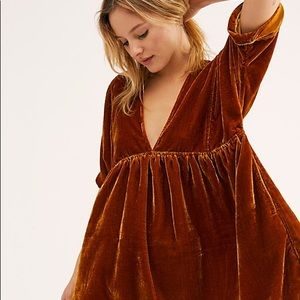 Free people ivy velvet mini dress